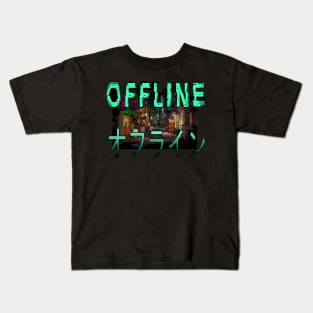 Vaporwave vibes | OffLine Kids T-Shirt